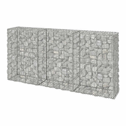 Galvanised Gabion Basket, 200x30x100 cm, 3 Compartments