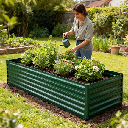 Galvanised Iron Raised Garden Bed – Square Planter Box