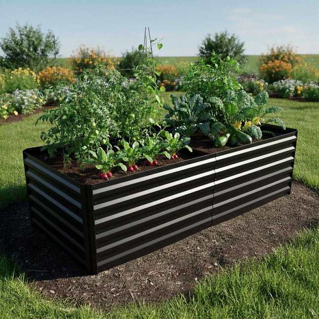 Galvanised Iron Raised Garden Bed for Vegetables