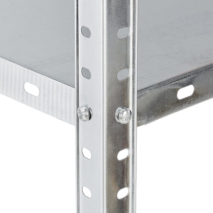 Galvanised Metal Storage Rack with 4 Adjustable Shelves