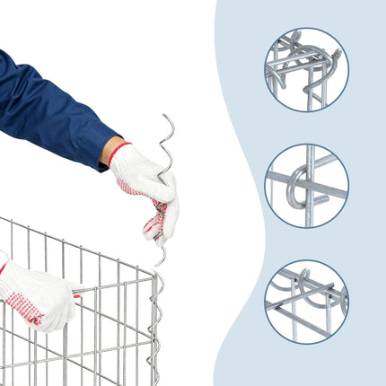 Galvanised Steel Gabion Basket, 100x30x30 cm