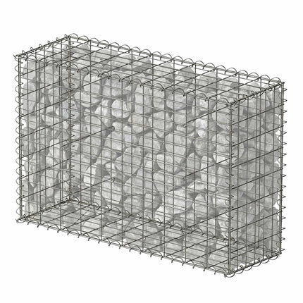 Galvanised Steel Gabion Basket, 100 x 80 x 30 cm