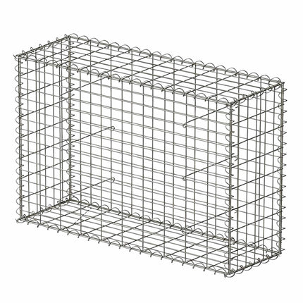Galvanised Steel Gabion Basket, 100 x 80 x 30 cm