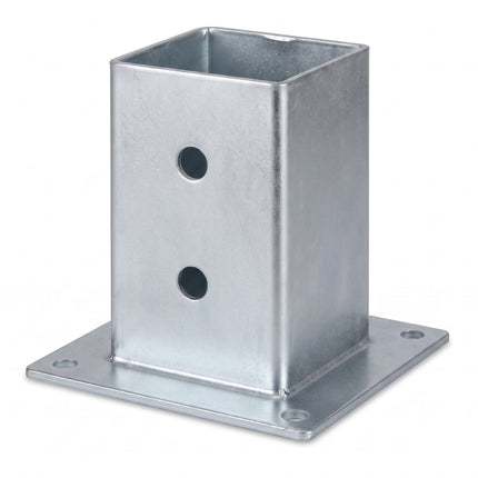 Galvanised Steel Post Supports, 4pc Set – 70x70 mm