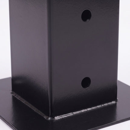 Galvanised Steel Post Supports, 4pc Set, Black, 90x150 mm