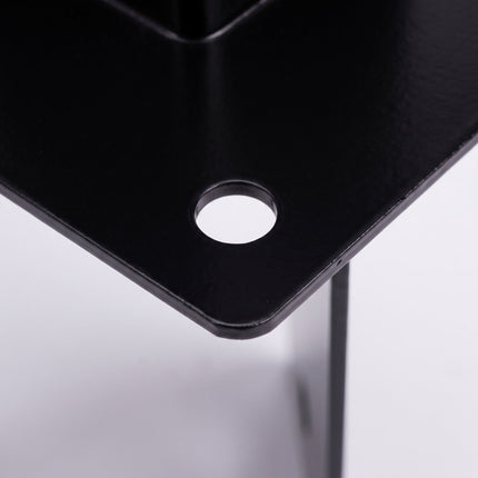 Galvanised Steel Post Supports, Black, 4-Pack, 70x150 mm