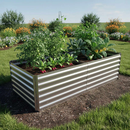 Galvanized Raised Garden Bed 57x180x90 cm