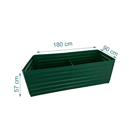 Galvanized Raised Garden Bed 57x180x90cm