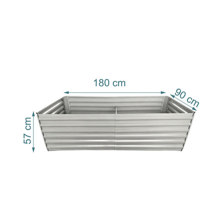Galvanized Raised Garden Bed 57x180x90cm