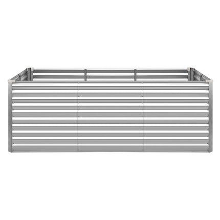 Galvanized Raised Garden Bed 8 x 4 x 3 Ft, Alu-Zinc