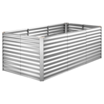 Galvanized Raised Garden Bed 8 x 4 x 3 Ft, Alu-Zinc