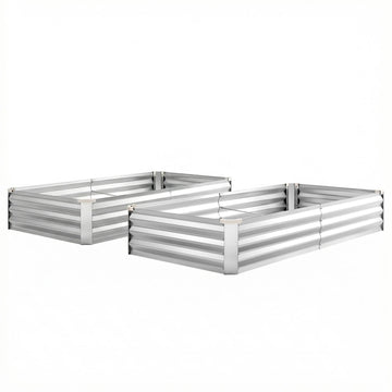 Galvanized Raised Garden Beds, 2 Pack, 180x90x30 cm