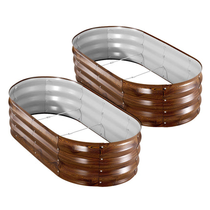Galvanized Raised Garden Beds, 2 Pack, 4 x 2 x 1 Ft