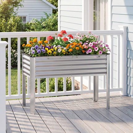 Galvanized Raised Garden Bed with Legs, 46x24x31
