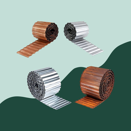 Galvanized Steel Lawn Edging – Weed Barrier & Mowing Edge