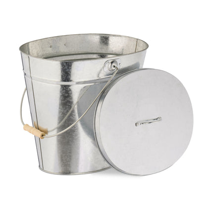 Galvanized ashtray with lid
