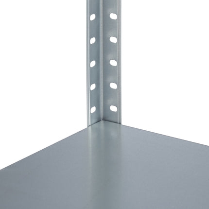 Galvanized metal shelf with 4 shelves