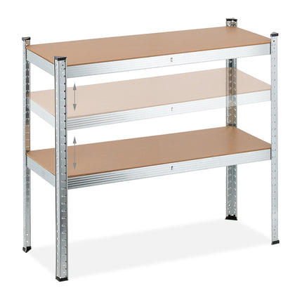 Galvanized shelves for heavy loads with 5 levels