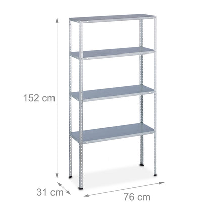 Galvanized shelves for high load, 2 pcs