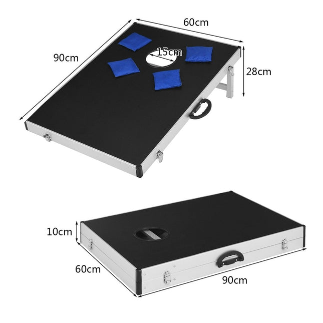 Game board with foldable design & handle for easy transport, classically suitable with 8 sandbags