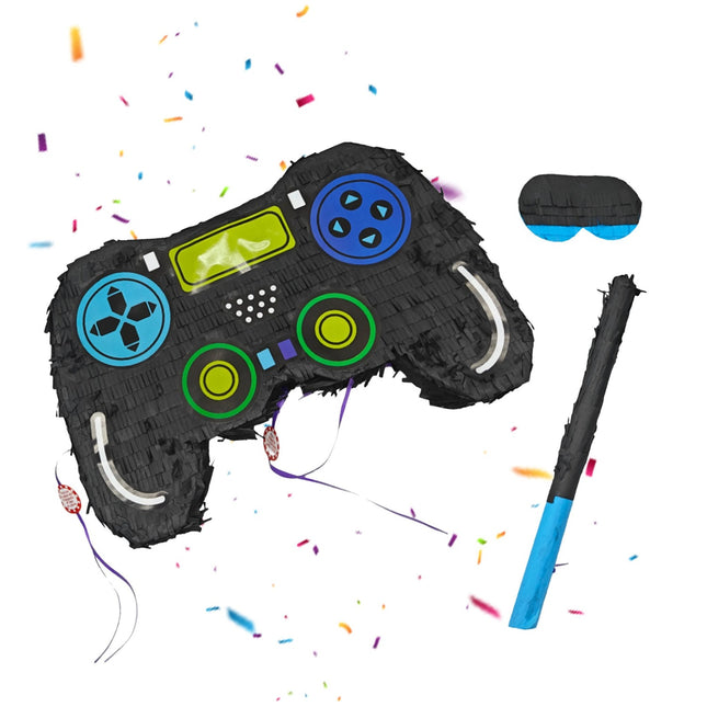 Gamer Controller Piñata Set with Bat & Mask