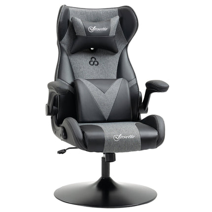 Gaming Chair, Adjustable Height, Black/Grey, Ergonomic Design