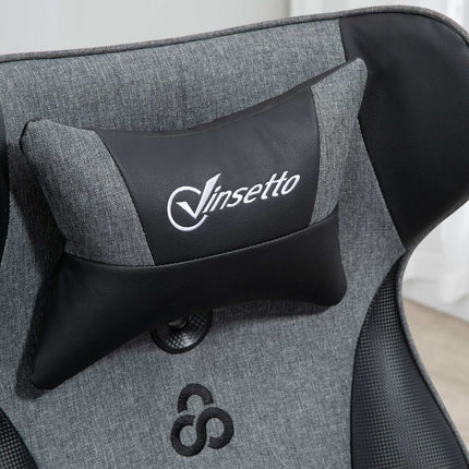 Gaming Chair, Adjustable Height, Black/Grey, Ergonomic Design