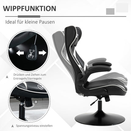Ergonomic gaming chair, tilt function, height adjustable