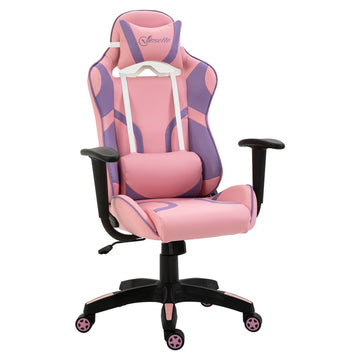 Ergonomic gaming chair with adjustable massage cushion