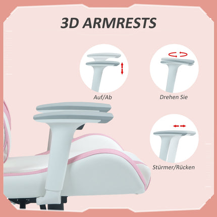 Ergonomic gaming office chair, recliner with lumbar support