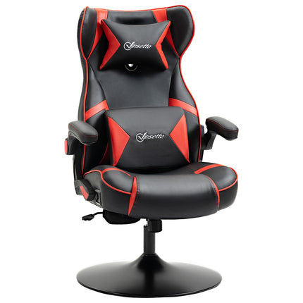 Ergonomic gaming chair with speakers, adjustable height, artificial leather