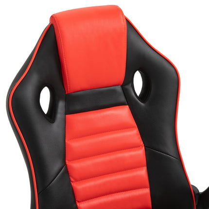 Gaming Racing Chair, Ergonomic, Adjustable, Red & Black