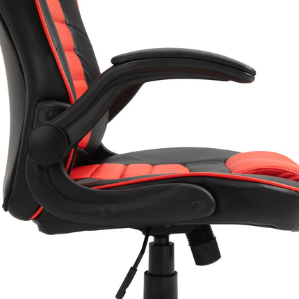 Gaming Racing Chair, Ergonomic, Adjustable, Red & Black
