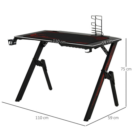 Game table - Modern MDF & Metal, 110x59x75cm