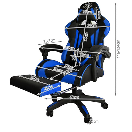 Gaming chair - black and blue Dunmoon