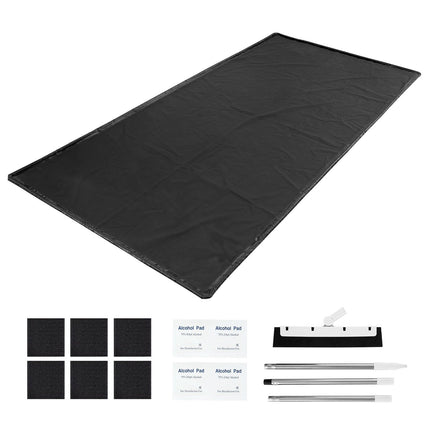 Garage Floor Containment Mat, Non-Slip PVC, 2.4 x 4.9 m, Black
