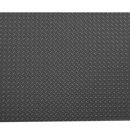 Garage Floor Mat Roll, 4 x 10 ft PVC Diamond Plate, Black