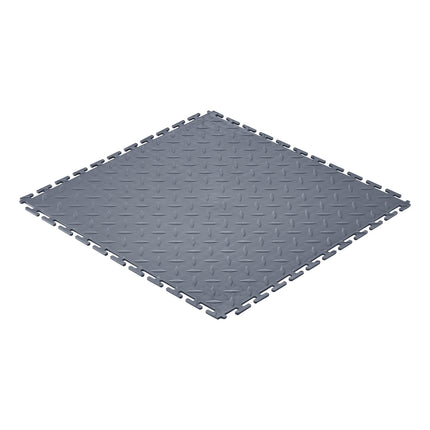 Garage Floor Tiles, Interlocking PVC Diamond Plate, 8-Pack