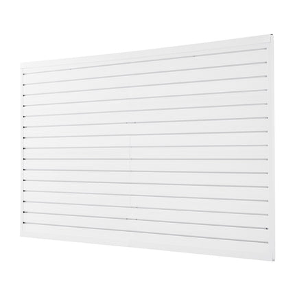 Garage Slatwall Panel, 8 x 4 ft PVC, White, Accessories