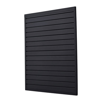 Garage Slatwall Panels, 4x4 Ft PVC, Black, 4 Pack