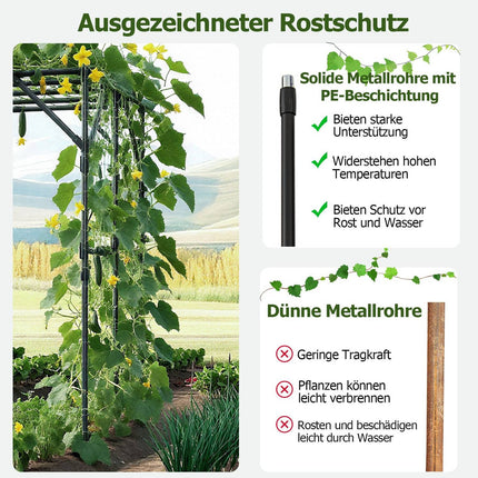 Garden Arch Trellis for Climbing Plants, 200x150x197 cm