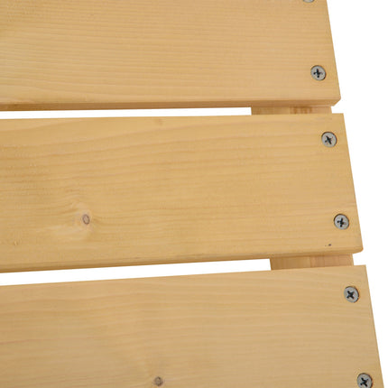 Garden bench, solid wood, rustic, 2-seater, natural finish