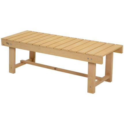 Garden bench, solid wood, rustic, 2-seater, natural finish