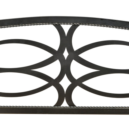 Wood & metal 2-seater garden bench - 220 kg capacity