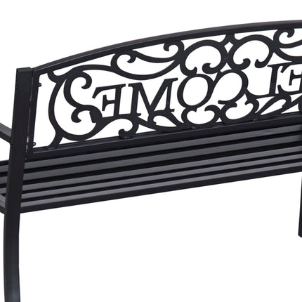 2-seater metal garden bench - perfect for parks and patios