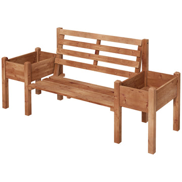 Garden bench with flower box, 2-seater, 240 kg capacity