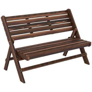 Garden bench - 2-seater, carbonised, capacity 250 kg