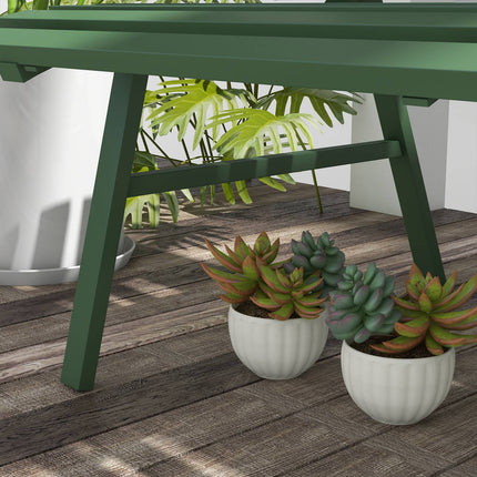 Green aluminum park bench - 2-seater with backrest