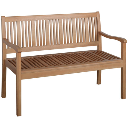 Yellow 2-seater garden bench, poplar wood, capacity 180 kg