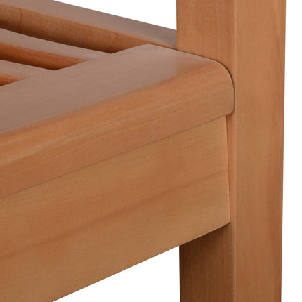 Yellow 2-seater garden bench, poplar wood, capacity 180 kg